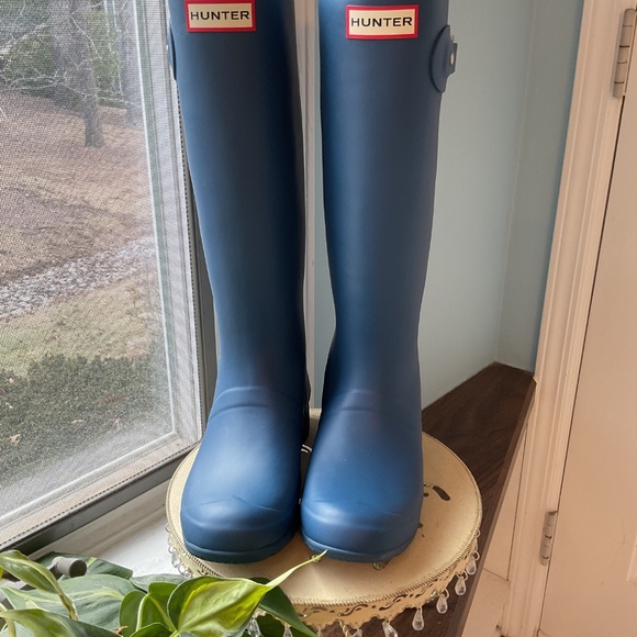 Hunter Original Tour rain boots Dark Earth Blue US Size 6, EU Size 37, UK 4 - Picture 8 of 11